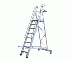 Escalera de aluminio con plataforma Eterna (8 peldaños)