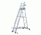 Escalera de aluminio con plataforma Eterna (12 peldaños)