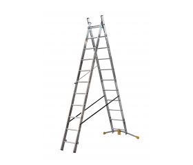 Escalera combinada de 2 tramos con estabilizador curvo HobbyLOT