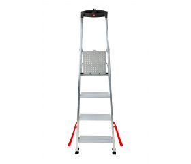 Escalera de tijera profesional Alu PRO con peldaño ancho