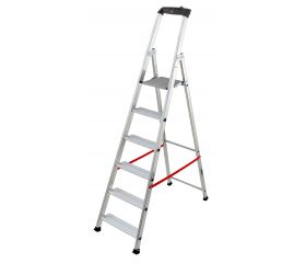 Escalera de tijera profesional Alu PRO (6 peldaños)