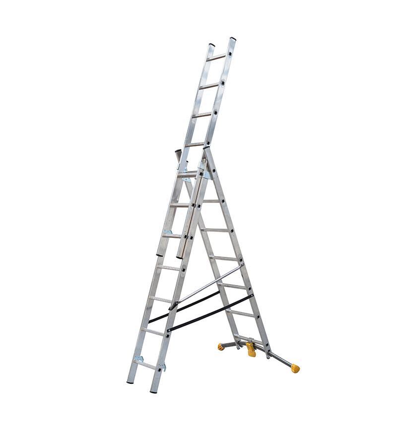 Escalera combinada de 3 tramos con estabilizador curvo HobbyLOT (3x7)