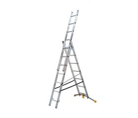 Escalera combinada de 3 tramos con estabilizador curvo HobbyLOT (3x7)