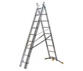 Escalera combinada de 3 tramos con estabilizador curvo HobbyLOT