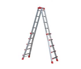 Escalera aluminio telescópica multiposición ProfiStep Multi con estabilizador (5+5 peldaños)