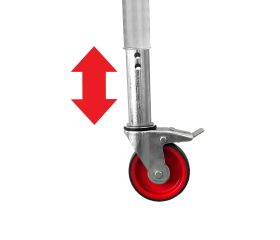 Andamio EN1004 modular de aluminio Expert Pro con ruedas telescópicas