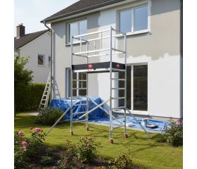 Andamio EN1004 modular de aluminio Expert Pro con ruedas telescópicas