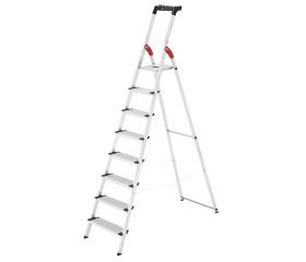 Escalera de tijera de aluminio con peldaño ancho XXL EasyClix (8 peldaños)