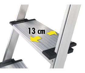 Escalera de tijera de aluminio con peldaño ancho XXL EasyClix FR