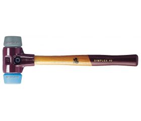 Maza de TPE azul + gris Simplex Ø 40 mm