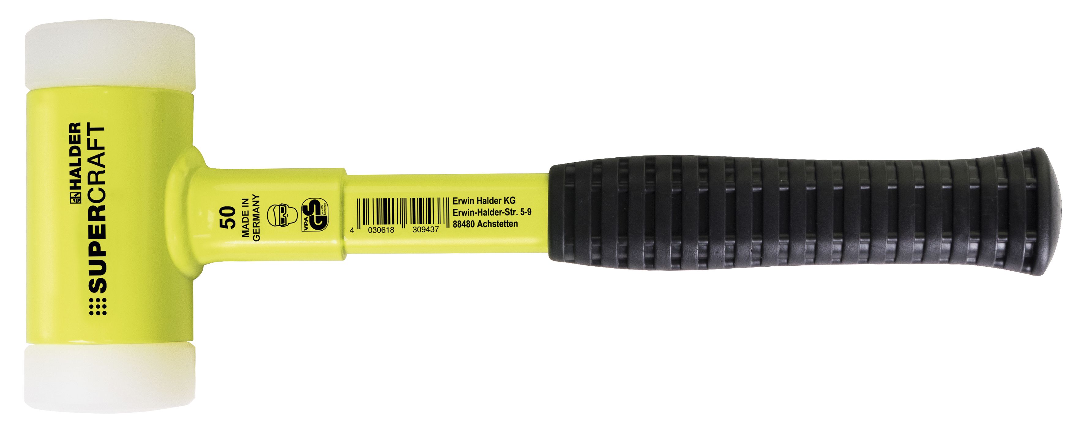 Maza anti rebote metálico amarillo Supercraft Ø 30 mm