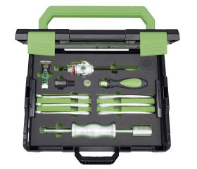 Juego extractor comb. 3 brazos con mecanismo de bloqueo