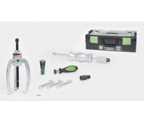 Juego extractor combinado de 3 brazos con mecanismo de bloqueo