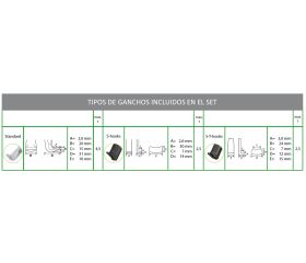 Juego de extractores de 2 y 3 patas con ajuste rápido y los 3 tipos de garras