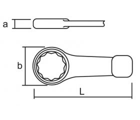 Llave de estrella de golpe (DIN 7444)