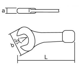 Llave fija de golpe (DIN 133)