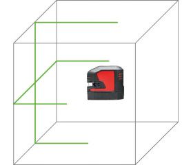 Nivel láser de líneas verdes Lino L2G con pilas y/ o batería recargable