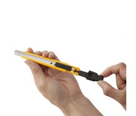 Cúter de bloqueo automático con clip para bolsillo y troceador de cuchillas A-1