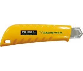 Cúter con bloqueo manual de plástico reciclado L-1/green