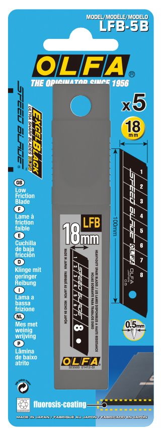 Cuchilla troceable de 18 mm recubierta de flúor Speed Blade