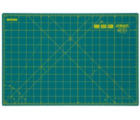 Plancha de corte para cutters rotativos con escala en pul. 600x450x1,5mm (verde)