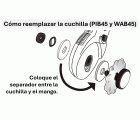 Cúter rotativo para cuchilla circular de 45 mm con botón de bloqueo RTY-2/DX
