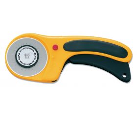 Cúter rotativo con botón pulsador de bloqueo y cuchilla circular de 60 mm