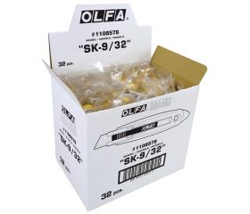 Cutter de seguridad con púa de metal duro y cuchilla trapezoidal de 17,5 mm en bolsa de plástico