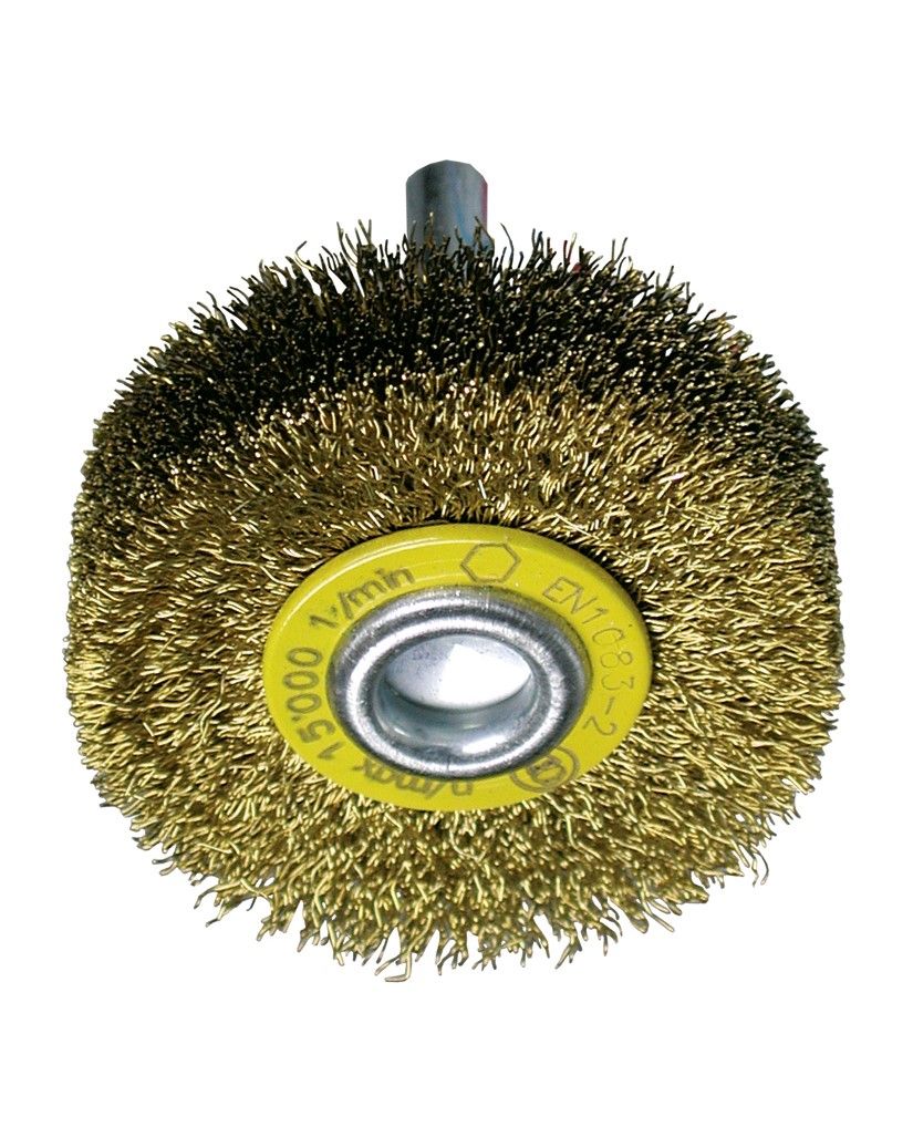 Cepillos circulares alambre ondulado - Vástago 6mm (Amoladora recta altas revoluciones)