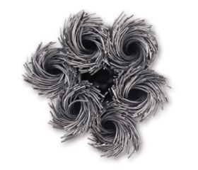 Cepillos pincel alambre trenzado - Vástago 6mm (Amoladora recta altas revoluciones)