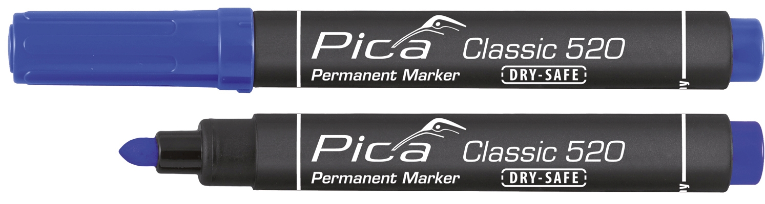 Marcador Permanente Tipo Bala Azul