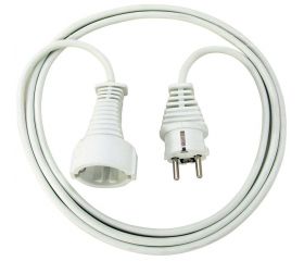Alargador eléctrico IP20 H05VV-F3G1,5 de 3 m (Blanco)
