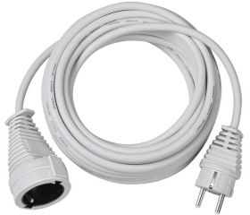 Alargador eléctrico IP20 H05VV-F3G1,5 de 5 m (Blanco)
