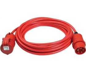 Cable alargador CEE IP44 para camping/marítimo 10m H07RN-F 3G2,5 naranja  CEE 230V/16A enchufe y acoplamiento