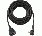 Alargador eléctrico IP20 H05VV-F 3G1,5 con clavija plana para uso en interiores