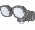 Foco LED de pared doble a batería LUFOS con detector de movimiento y protección IP44