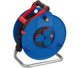 Enrollacables Garant® IP44 con 3 tomas de corriente y cable Bremaxx® AT-N05V3V3-F3G1,5 de 50 m