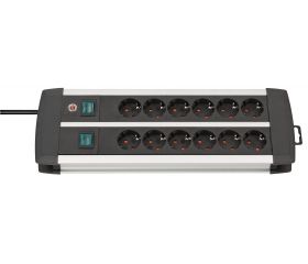 Base de tomas múltiples Premium-Alu-Line Technics con 2 y 3 interruptores