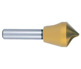Avellanador de cono ranurado y desbarbado 90° HSS-TiN