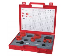 Juego de 8 coronas perforadoras HSS bimetal para fontanería