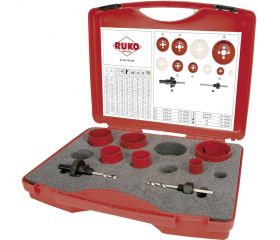 Juego de 8 coronas perforadoras HSS bimetal para electricidad tipo EK2