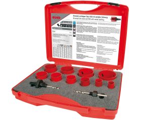 Juego de 12 coronas perforadoras HSS bimetal para mantenimientotipo Universal