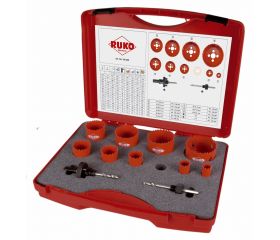 Juego de 11 coronas perforadoras HSS bimetal para fontanería