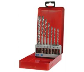 Juego de 7 brocas de 3 labios para martillo SDS-plus (Ø 5-6-8 x 110 mm + Ø 6-8-10-12 x 160 mm)