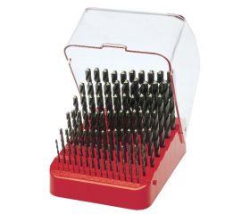Juego de brocas helicoidales HSS rectificadas en estuche plástico