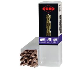 Pack de brocas helicoidales HSSE-Co 5 DIN 338 tipo VA en cajita de plástico