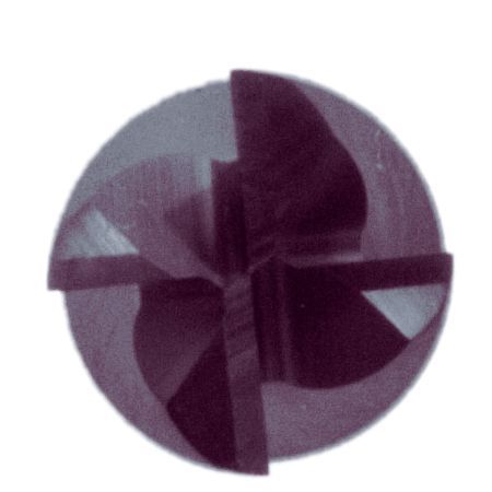 Fresa frontal universal metal duro integral tipo N DIN 6527 K con 4 labios de corte