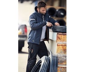 1200 Chaqueta Softshell AllroundWork azul marino/ negro