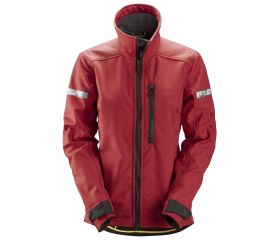 1207 Chaqueta de mujer softshell AllroundWork rojo/ negro