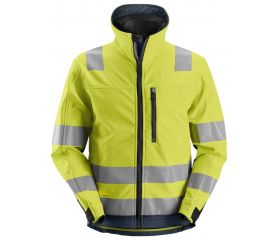 1230 Chaqueta SoftShell AllroundWork alta visibilidad clase 3 amarillo-azul marino